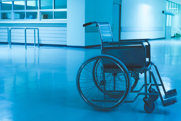 Fototapeta na wymiar wheelchair Hospital scary and lonely