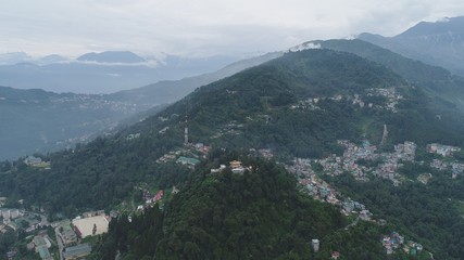 Obraz premium Inde Sikkim Gangtok vue du ciel