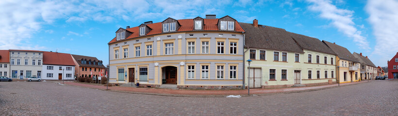 Fototapeta na wymiar Marktplatz der Stadt Usedom auf Usedom