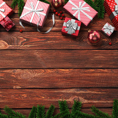 3D rendering dark christmas wooden background