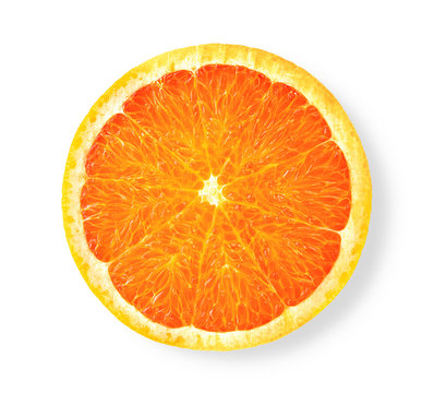 Orange slice isolated on white background. clipping path.