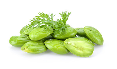 Bitter bean on white background