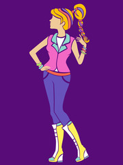 Teen Girl Stencil K Pop Fashion