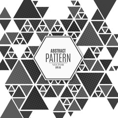 Fototapeta premium Abstract pattern of black triangles on a white background. Background for your project. The effect of halftone. Mosaic of triangles. Vector