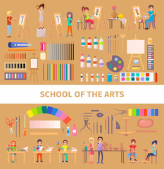 School of Arts Illustration with Diligent Students