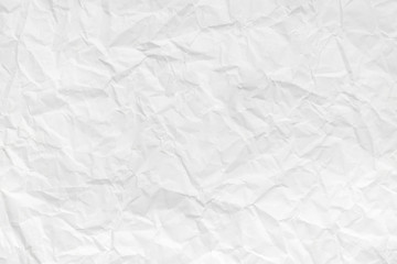 Crumpled white paper texture for background