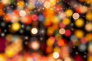 Abstract colorful light bokeh background, festive season concept background
