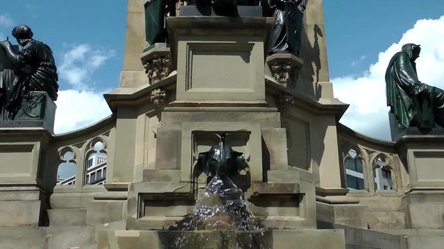 Animal Sculpture on Fountain in Frankfurt