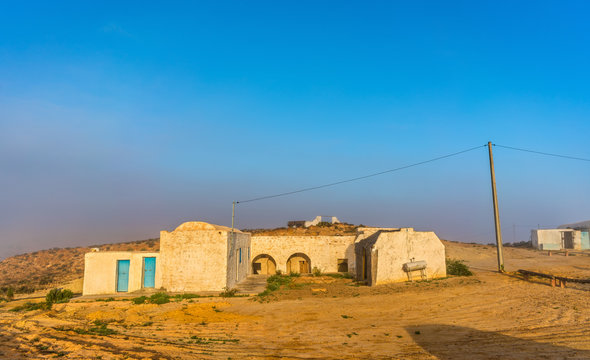Typical berber house in the Tunisian countryside at Tataouine