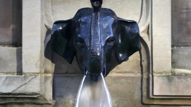 Animal Sculpture on Fountain in Frankfurt