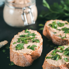 homemade turkey pate on bread