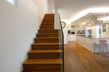 Closeup of modern stair