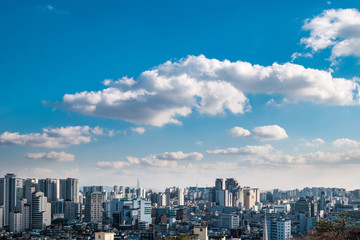 Seoul view from Naksan Park.