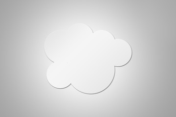 Paper Cut Design Art Cloud Icon