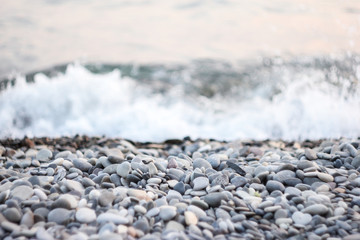 stones on the beach by the sea