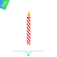 Birthday candle vector icon