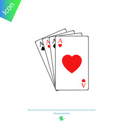 Poker cards vector icon
