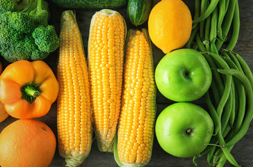 Composition of many different fruits and vegetables