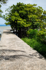 Cement bridge over the sea