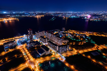 Fototapeta na wymiar 咲洲庁舎展望台からの景色、夜景