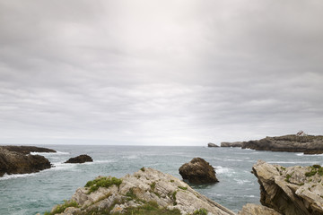 beautiful and rocky green coastline for the holidays

