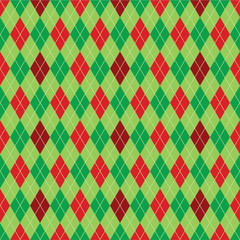 Argyle diamond pattern background in Christmas colors. wrapping paper in vector format - 183640595