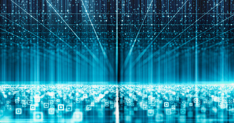 Futuristic technology blue lines and light. Abstract future background modern concept.