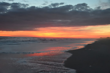 Fototapeta na wymiar Sunset at Atlantic Beach North Carolina 