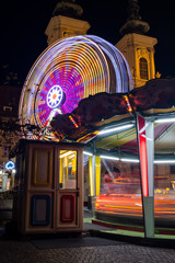 Ferris wheel on christmas fair on Mariahilferplatz in Graz Austria