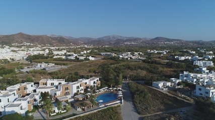 Fototapeta na wymiar Grèce Cyclades île de Naxos vue du ciel