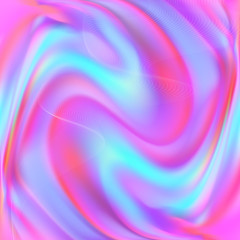 Holographic blurred background, neon color abstract design. 