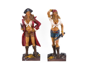 pirate girl, a pirate woman statue