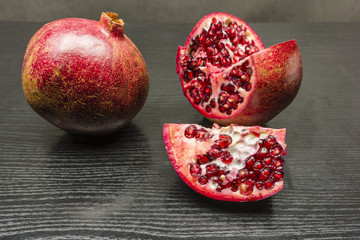 Ripe pomegranate fruit.