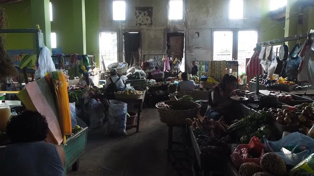 Granada food market in South America