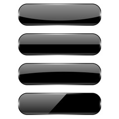 Black oval buttons with reflection