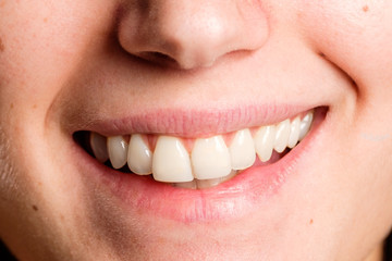 image of a woman mouth smiling