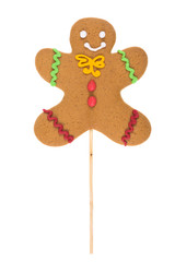 gingerbread man on white isolated background