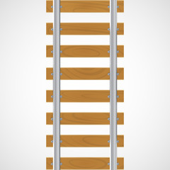 Vector rails on a wooden.