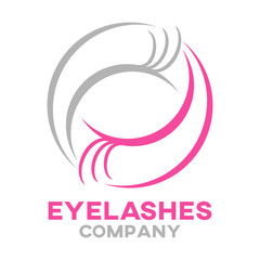 Eyelashes in the circle logo