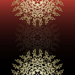 Vector illustration. Romantic wedding invitation. Abstract round ornament. Good for design in business. Rich design.