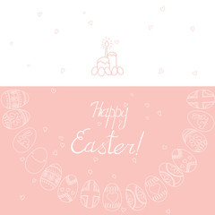 Obraz na płótnie Canvas Happy Easter greeting card. Vector background