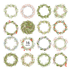 Cute hipster wreaths
