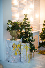 Christmas decorations, Christmas tree, gifts, new year