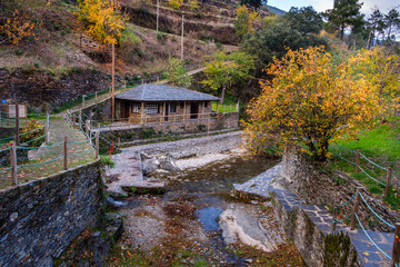 River in historical village piodao