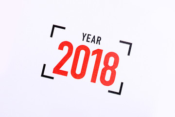 Close up of year 2018.
