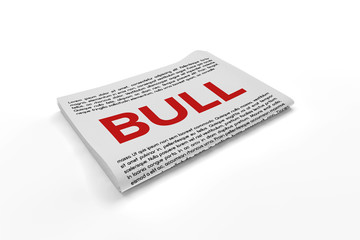 Bull on Newspaper background