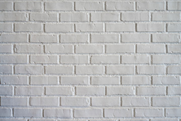 White brick wall for texture or background