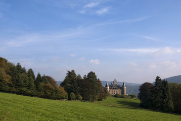 Fototapeta na wymiar Froidcourt castle near Stoumont