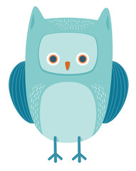 cute owl bird animal character