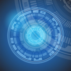 Circle of blue technology abstract background, esp10